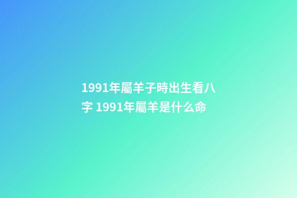 1991年屬羊子時出生看八字 1991年屬羊是什么命-第1張-觀點-玄機派